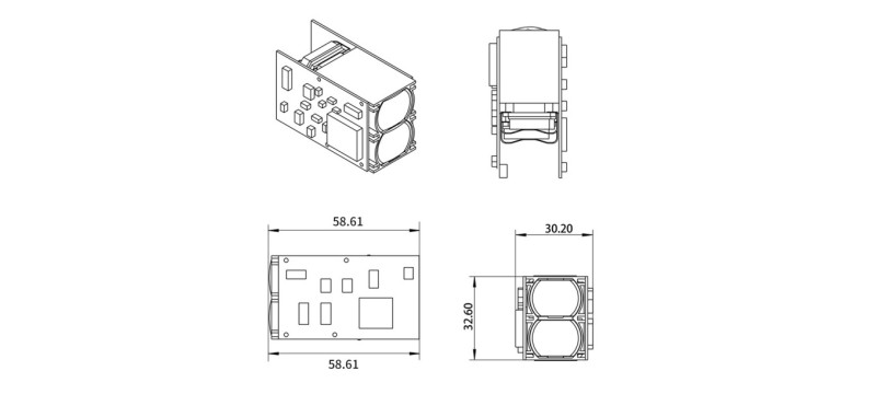 2km Long-Distance Laser Rangefinder Module - LRF2K1LS 2km Long-Distance Laser Rangefinder Module - LRF2K1LS